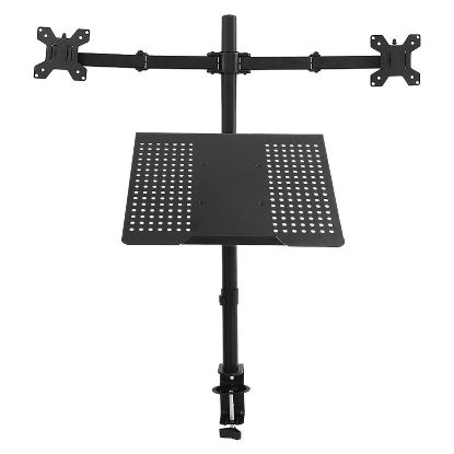 Imagem de Suporte Mesa Articulado p/ 2 Ecrãs 13"/27" 1Life Preto