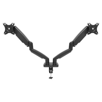 Imagem de Suporte Mesa Articulado p/ 2 Ecrãs 13"/27" 1Life Preto c/ Amortecedor
