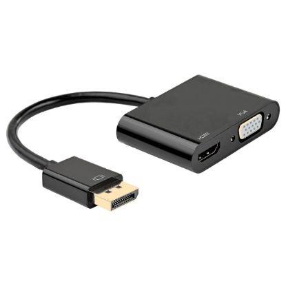 Imagem de Cabo Adaptador DisplayPort p/ HDMI + VGA M/F Ewent Preto - 15cm