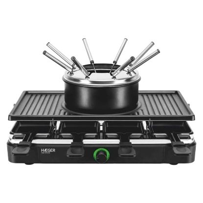 Imagem de Grelhador e Raclette Elétrico Haeger Cool Dinner 1400W Preto