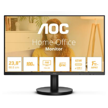 Imagem de Monitor AOC 23.8" 24B3CA2 IPS FHD 16:9 100Hz USB Type-C (1ms) c/Colunas
