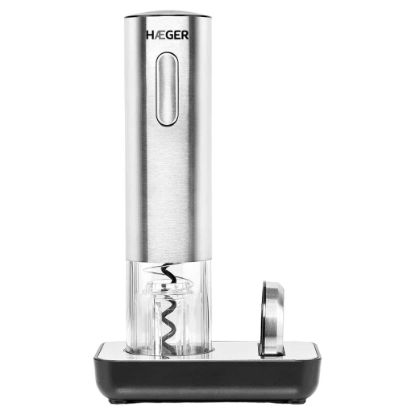 Imagem de Saca-Rolhas Elétrico Haeger Milano Inox c/ Acessórios