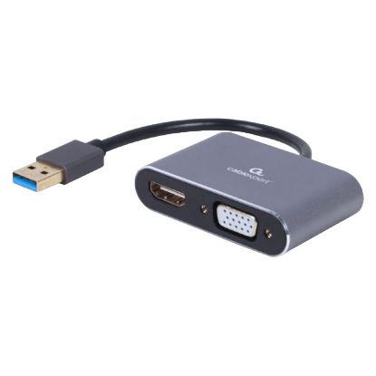 Imagem de Cabo Adaptador USB3.0 p/ HDMI + VGA M/F Gembird