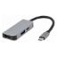 Imagem de Hub Type-C 1 Porta USB3.1 + Type-C + HDMI Gembird Cinza