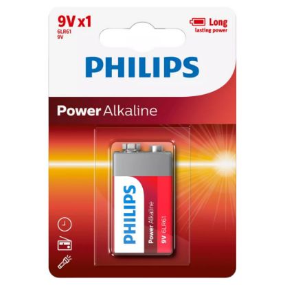 Imagem de Pilha Philips Alkaline 6LR61 9V
