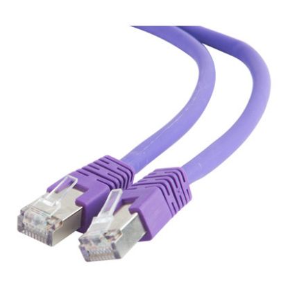 Imagem de Cabo de Rede RJ45 Gembird Cat.6A S/FTP Violeta - 50cm