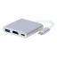 Imagem de Cabo Adaptador Type-C p/ Type-C + USB3.0 + HDMI Gembird Prateado