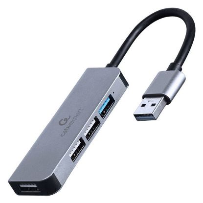 Imagem de Hub USB2.0 1 Porta USB3.1 + 3 Portas USB2.0 Gembird Cinza