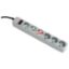 Imagem de Bloco de 5 tomadas Gembird SPG6-B-6C Branco - 1.8Mtr