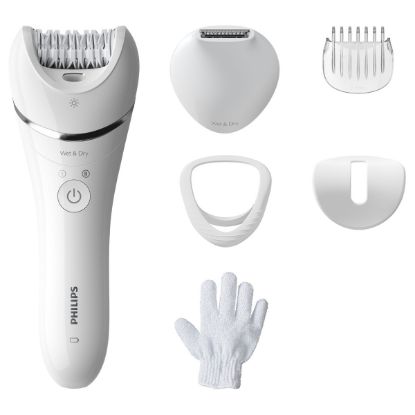 Imagem de Depiladora Philips Epilator Series 8000 Wet & Dry BRE715/00 Branca