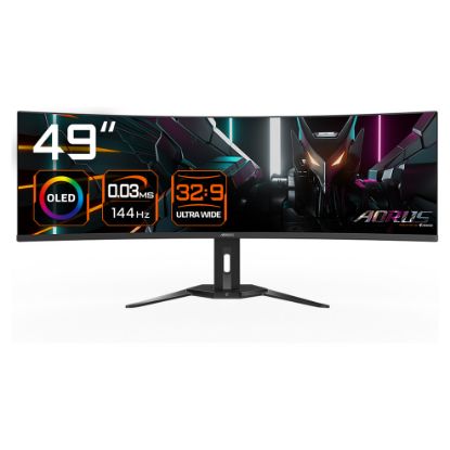 Imagem de Monitor Gigabyte 49" AORUS CO49DQ OLED 4K 32:9 Curvo 144Hz FreeSync Premium Pro (0.03ms)