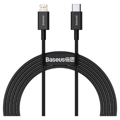 Imagem de Cabo USB2.0 Type-C p/ Lightning Baseus Superior Series Preto - 1Mtr