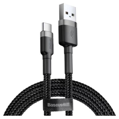 Imagem de Cabo USB2.0 p/ Type-C Baseus Cafule Preto - 2Mtr