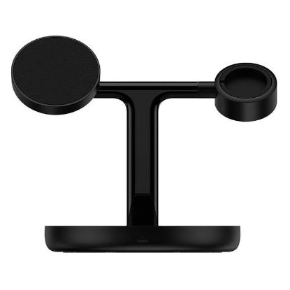 Imagem de Carregador Wireless Baseus Swan 3-em-1 MagSafe 20W Preto