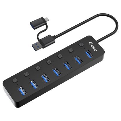 Imagem de Hub Type-C/USB3.2 7 Portas USB3.2 Equip Preto