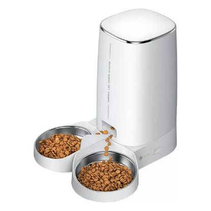Imagem de Dispensador Comida Animal Rojeco PTM-001 DUAL Wireless 4L Branco