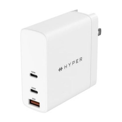 Imagem de Carregador de Tomada Targus USB + 2 Portas Type-C 140W HyperJuice GaN Branco
