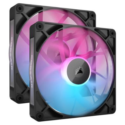 Imagem de Ventoinha 140mm Corsair iCUE Link RX140 RGB PWM Preta (Pack2)