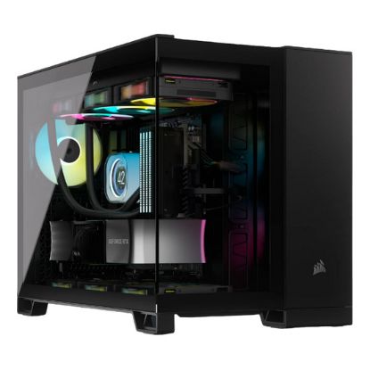 Imagem de Caixa Corsair iCUE Link 2500X RGB Preta (Micro-ATX) (Vidro Temperado)