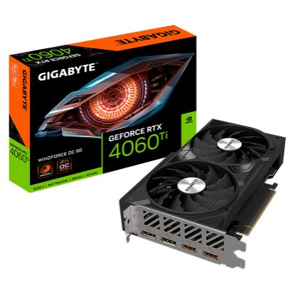 Imagem de Placa Gráfica Gigabyte GeForce RTX 4060 Ti WINDFORCE OC 8GB DLSS3