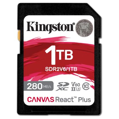 Imagem de Secure Digital Kingston 1TB Class10 (U3) 4K 280/150MB/s Canvas React Plus