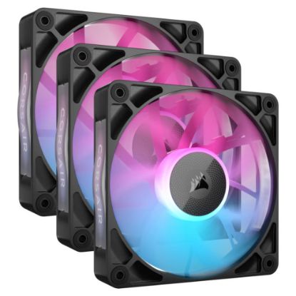 Imagem de Ventoinha 120mm Corsair iCUE Link RX120 RGB PWM Preta (Pack3)