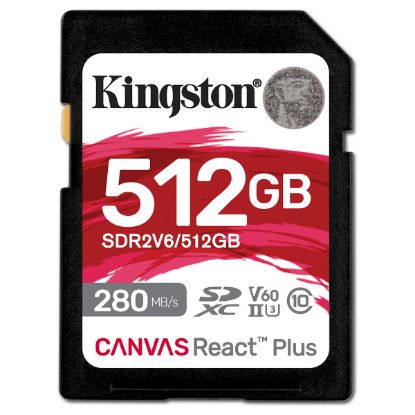 Imagem de Secure Digital Kingston 512Gb Class10 (U3) 4K 280/150MB/s Canvas React Plus