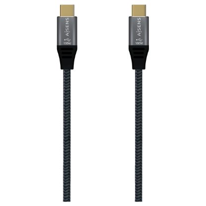 Imagem de Cabo USB3.2 Type-C 100W Aisens Cinza - 1.5Mtr