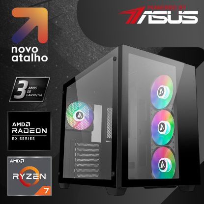 Imagem de Computador Powered by ASUS PrimeStation R7 16GB SSD 1TB RX 7600 Preto