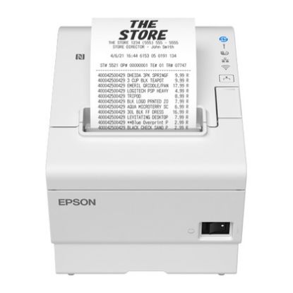 Imagem de Impressora Térmica Talões Epson TM-T88VII-111 80mm (USB/RJ45/Serie) Branca