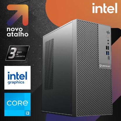 Imagem de Computador Novo Atalho Office Basic i3 16GB SSD 512GB UHD Graphics 730 Preto