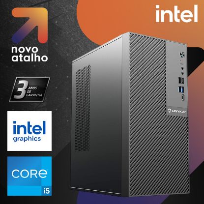 Imagem de Computador Novo Atalho Office Midrange i5 16GB SSD 500GB UHD Graphics 730 Preto