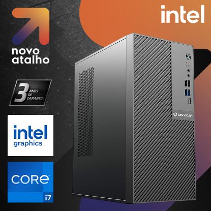 Imagem de Computador Novo Atalho Office Highend i7 32GB SSD 1TB UHD Graphics 770 Preto