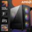 Imagem de Computador Novo Atalho Gaming Basic R5 16GB SSD 500GB RTX 3050 Preto