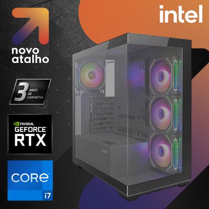 Imagem de Computador Novo Atalho Gaming Midrange i7 16GB SSD 1TB RTX 4060 Preto