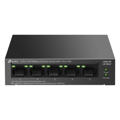 Imagem de Switch de Rede TP-Link LiteWave 5 Portas 10/100Mbps 4x PoE - LS105LP