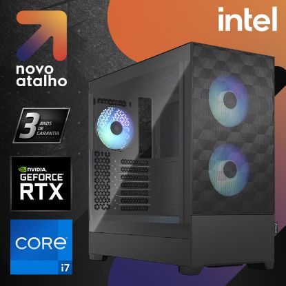 Imagem de Computador Novo Atalho Gaming Highend i7 32GB SSD 1TB RTX 4070 Ti SUPER Preto