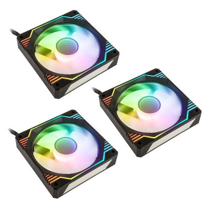 Imagem de Ventoinha 120mm Kolink Umbra X ARGB PWM Preta (Pack3)