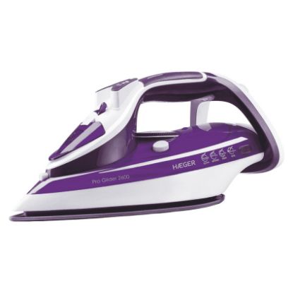 Imagem de Ferro de Engomar a Vapor Haeger Pro Glider 2600W Branco/Roxo