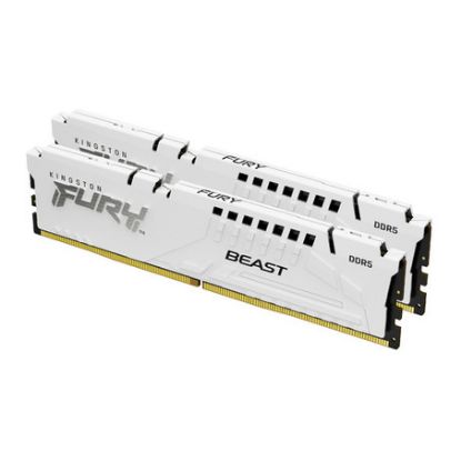 Imagem de Dimm DDR5 Pack 2x 16GB (32GB) Kingston CL30 EXPO 6000MT/s 1Rx8 Fury Beast Branca
