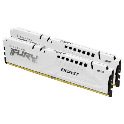 Imagem de Dimm DDR5 Pack 2x 32GB (64GB) Kingston CL30 EXPO 6000MT/s 2Rx8 Fury Beast Branca