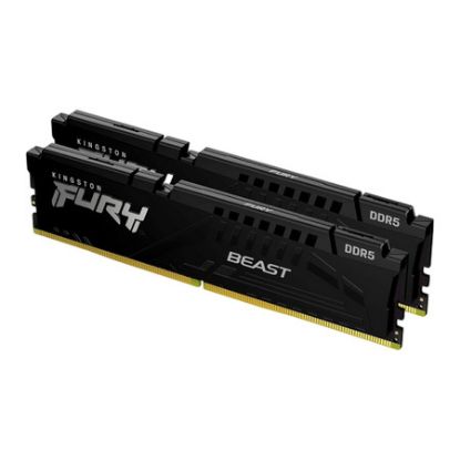 Imagem de Dimm DDR5 Pack 2x 8GB (16GB) Kingston CL30 6000MT/s 1Rx16 Fury Beast Preta