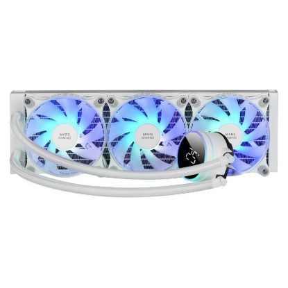 Imagem de Cooler CPU Mars Gaming ML-LCD360W LCD ARGB Liquid Branco