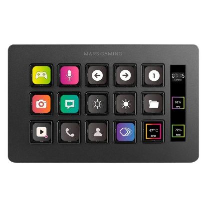Imagem de Stream Deck Mars Gaming Slim MSD-ONE Preto