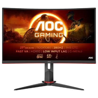 Imagem de Monitor AOC 27" C27G2Z3 VA FHD 16:9 Curvo 280Hz HDR10 Adaptive-Sync (0.5ms)