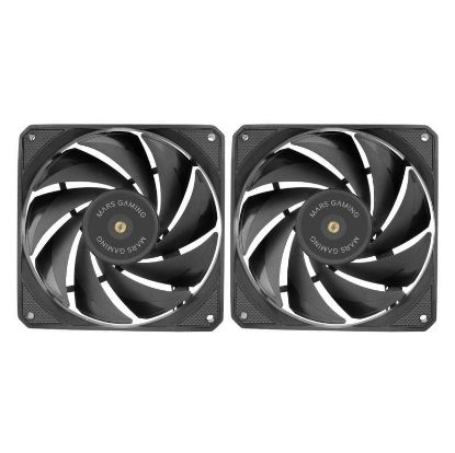 Imagem de Ventoinha 120mm Mars Gaming MF-NCLX2 PWM Preta (Pack2)