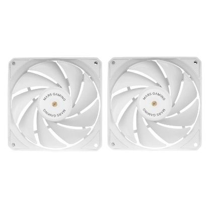 Imagem de Ventoinha 120mm Mars Gaming MF-NCLX2W PWM Branca (Pack2)