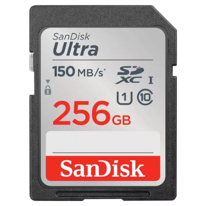 Imagem de Secure Digital Sandisk Ultra 256GB Class10 (U1) FullHD 150MB/s