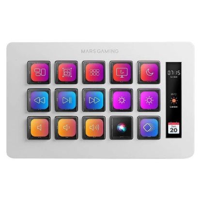 Imagem de Stream Deck Mars Gaming Slim MSD-ONE Branco