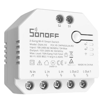 Imagem de Switch Inteligente WiFi Sonoff Dual R3 c/ Medição de Energia